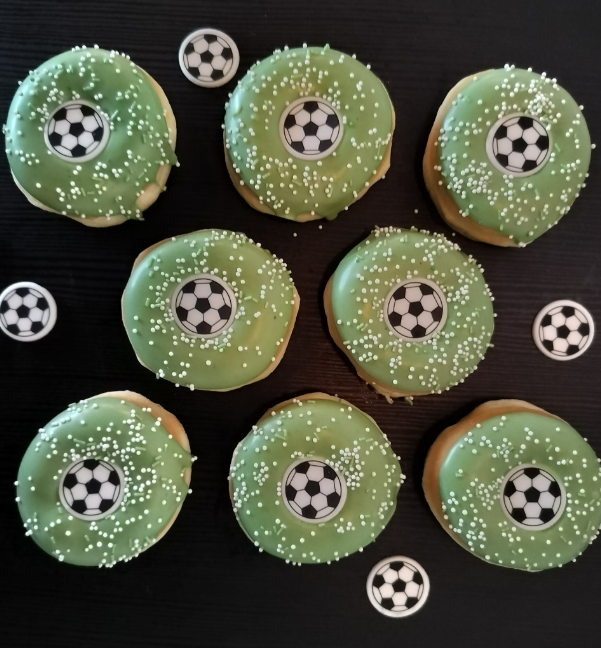 Voetbal mini donuts 20 stuks
