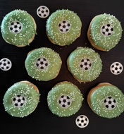 Voetbal mini donuts 20 stuks