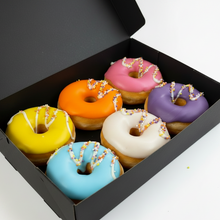 Afbeelding in Gallery-weergave laden, Swirl Donut Box 6 stuks met felgeel
