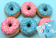 Mini Donut Box + wenskaart 'Baby Mix'