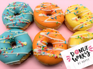 Mini Donut Box + wenskaart 'Donut worry'